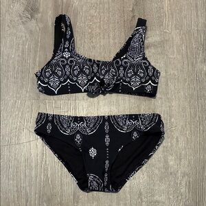 Black & White Paisley Bikini Set